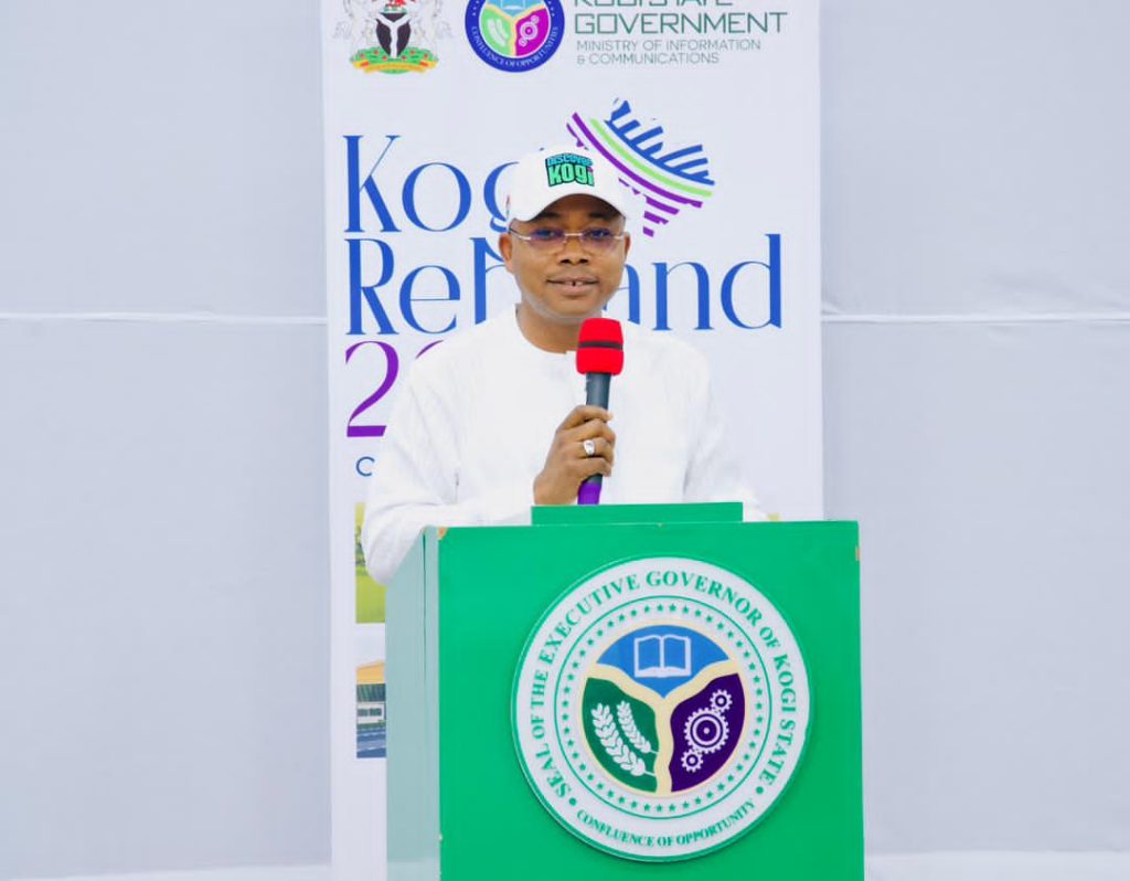 Governor Usman Ahmed Ododo during his speech at Kogi Rebrand 2026
