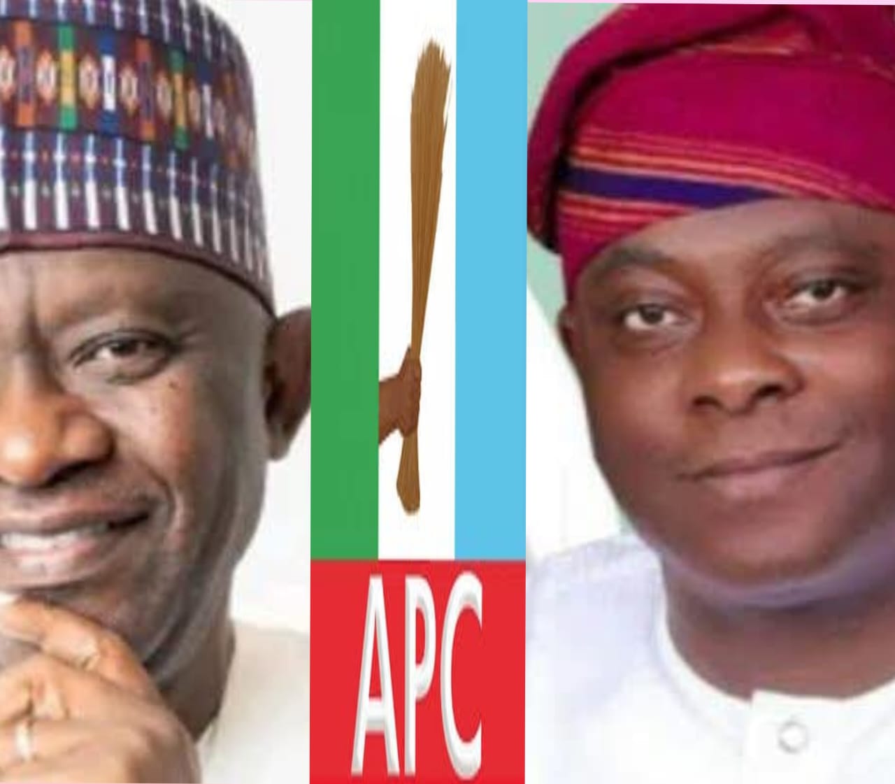 Karimi and Aro with APC Logo